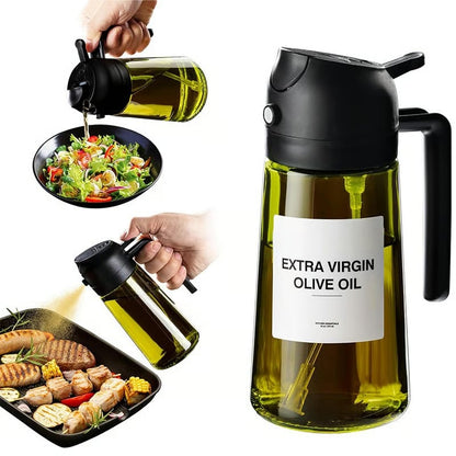 🎁HOT SALE💕2 in 1 Glass Oil Sprayer & Dispenser🔥