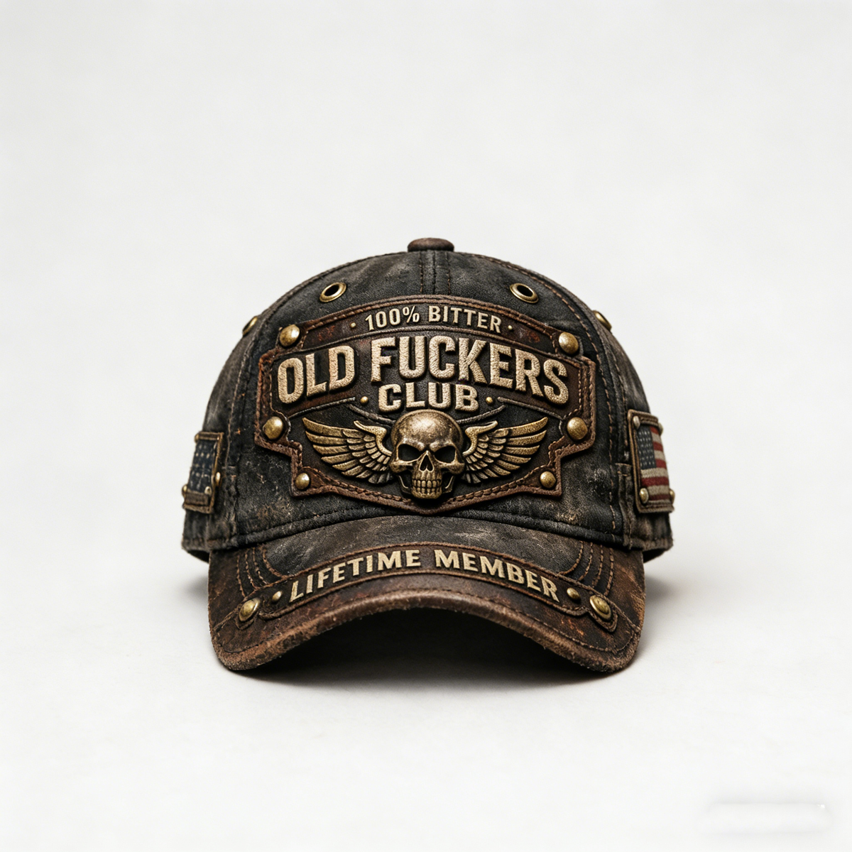 🏆Flash Sale 60% OFF  - ❤️Old Fuckers Club-Handmade Vintage Baseball Cap🎁-BUY 3 FREE SHIPPING