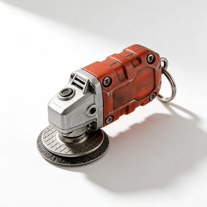 🛠️2-in-1  Mini Grinder Keychain: On-the-Go Smoothing Tool + Tool Enthusiast Collectible