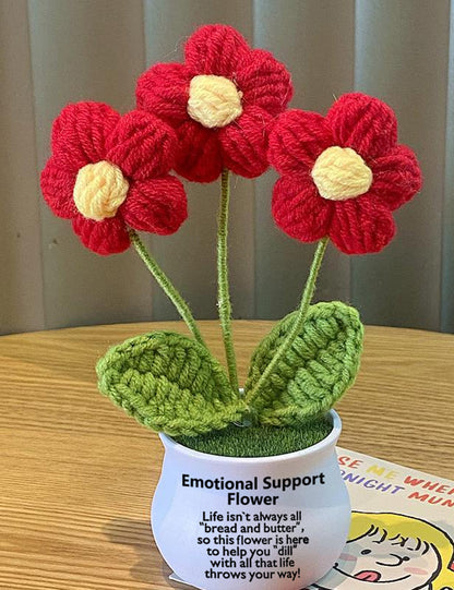 Hand Made To Your Mom Sister Aunt Friend Family Mother's Day Birthday Spiritual Support Crochet Flowers