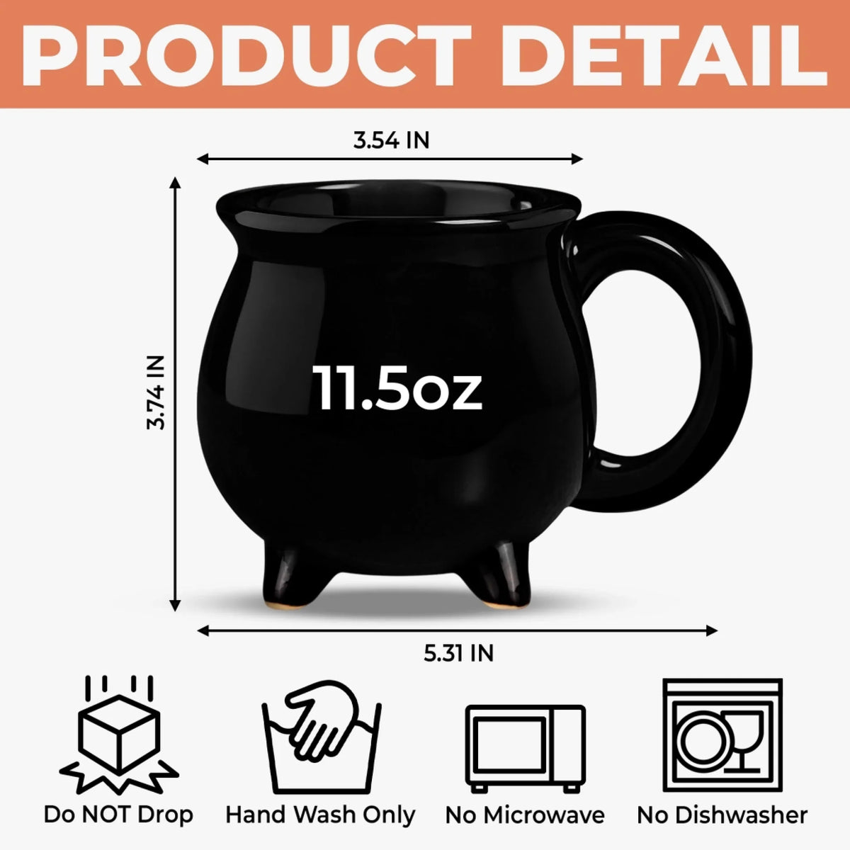 🔮 Witching You a Wicked Brew – Personalized Cauldron Mug for Besties, Sisters & Witchy Souls