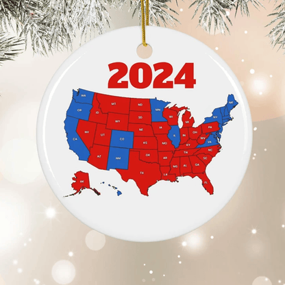 US State 2024 Memor Ornament