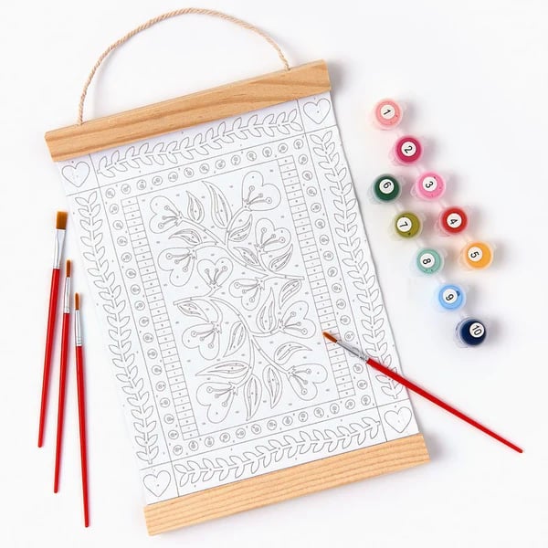 🔥LAST DAY 49% OFF🎨Hearts in Full Bloom Paint by Number Kit