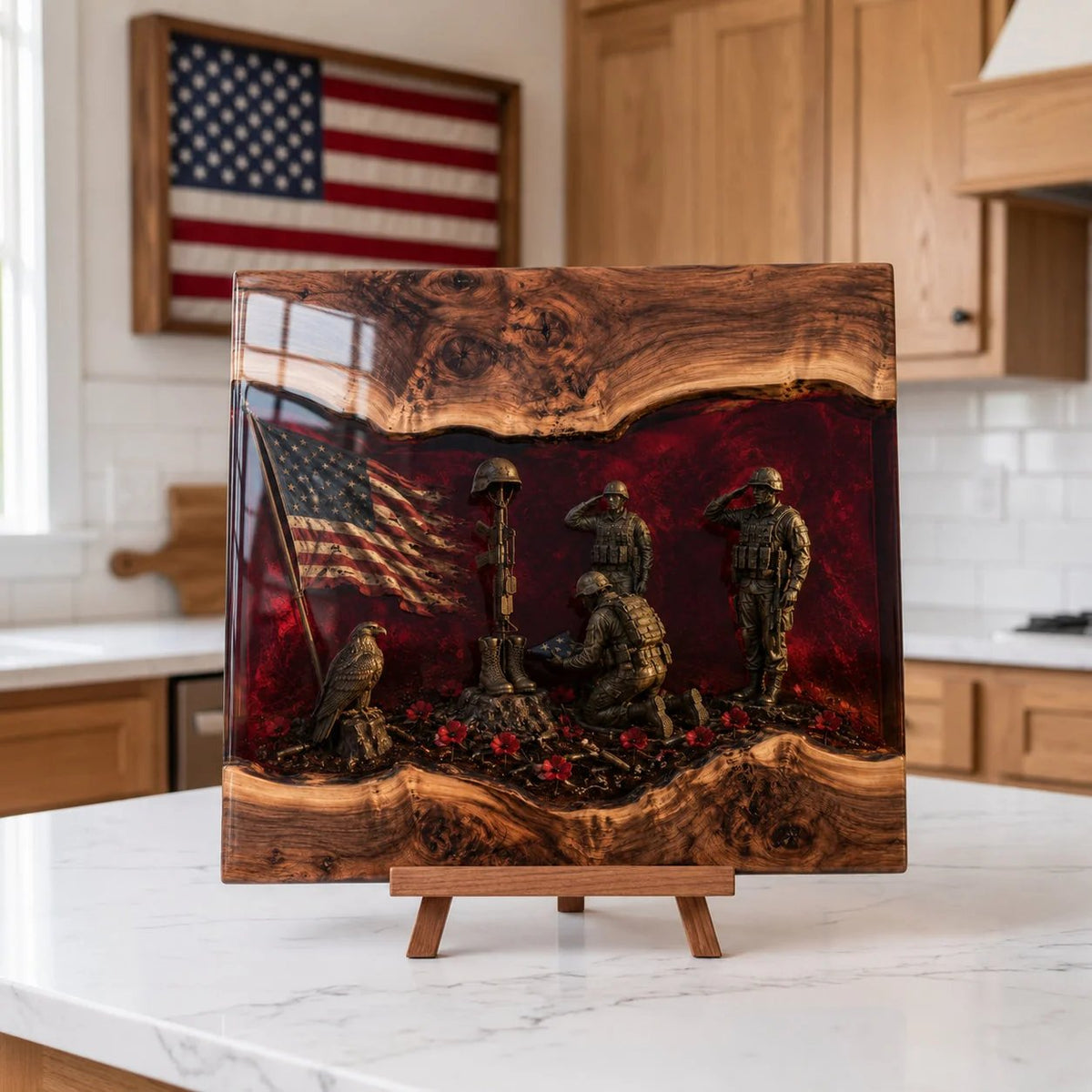 🎖️ Handcrafted Veteran Memorial Wooden Display Boards- Only 11 Left