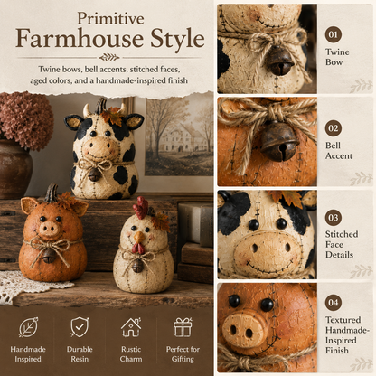 🍂 Pumpkin Friends™ Fall Decor Set – Create a Cozy Farmhouse Autumn Home This Season