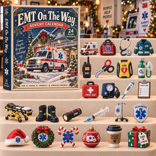 CHRISTMAS KICKOFF 40% OFF - EMT On The Way Advent Calendar 2026 - 24-Day Festive Countdown, Acrylic Charms Blind Box - Gift For Family, Friends