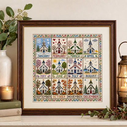 🔥 LAST DAY 49% OFF - 12-Month Cross Stitch Kit