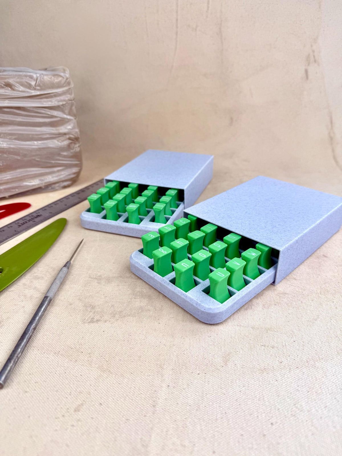 🔥LAST DAY 49% OFF-Uppercase and Lowercase Alphabet & Number Clay Stamp Sets
