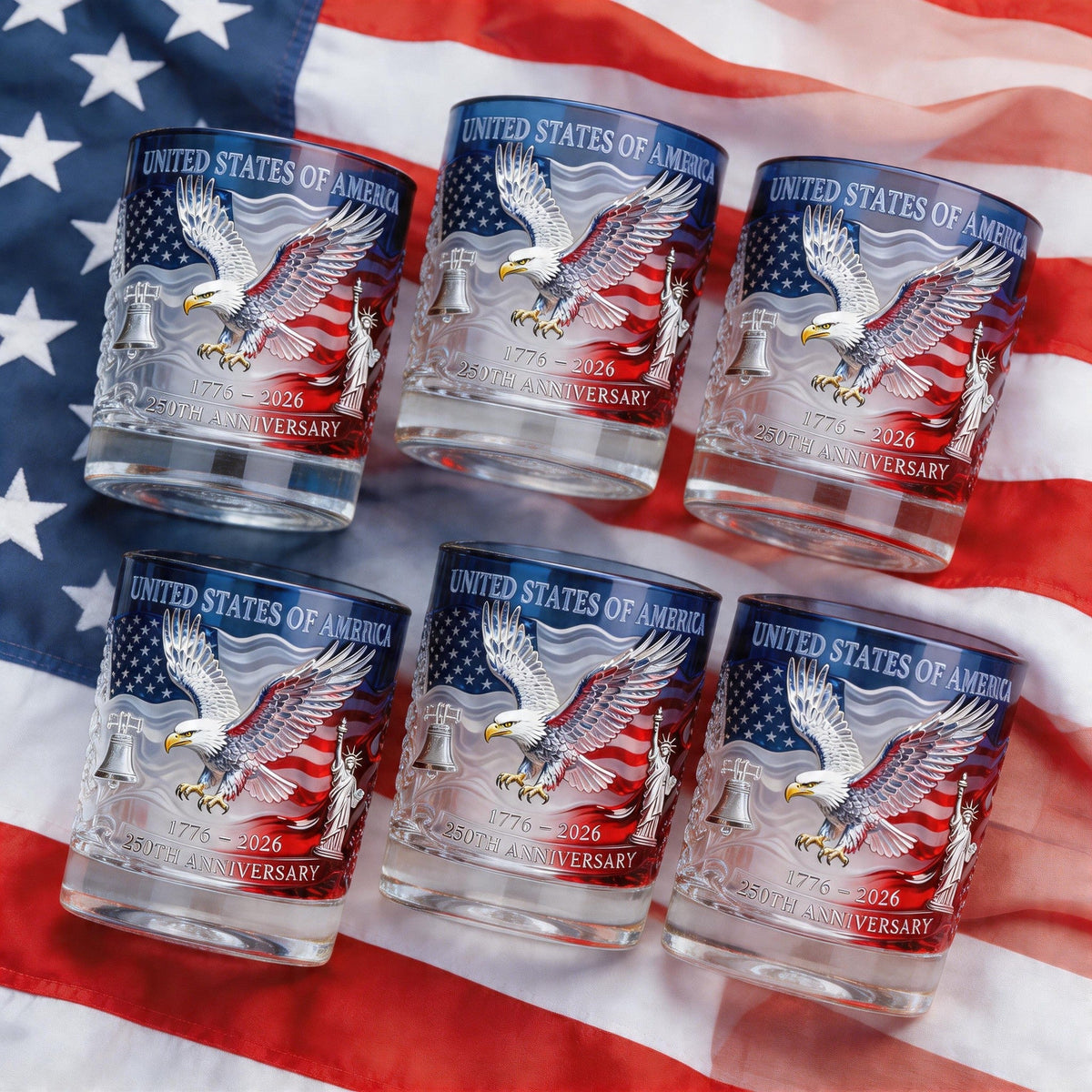 Limited Edition 2026 USA 250th Anniversary Commemorative Glass – 1776-2026 Heritage Edition