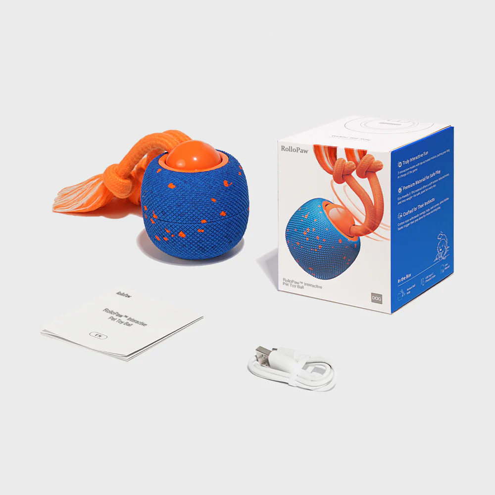 🔥2026 New Release - 50% OFF - RolloPaw™ Interactive Pet Toy Ball: Automatic Self-Moving Dog Toy for Boredom & Mental Stimulation 🐾 Quiet & Gentle on Teeth ✨